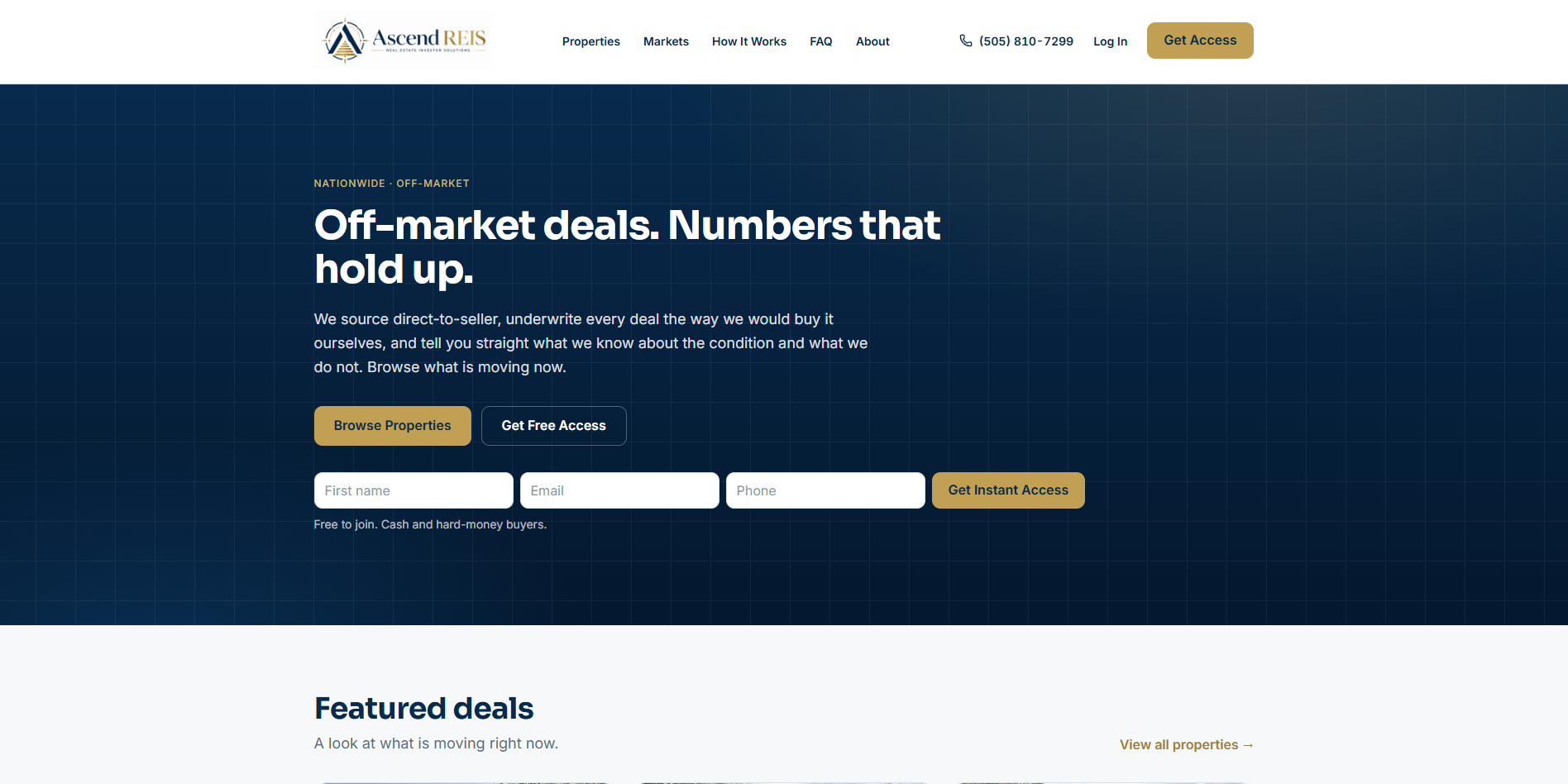 AscendREIS website screenshot